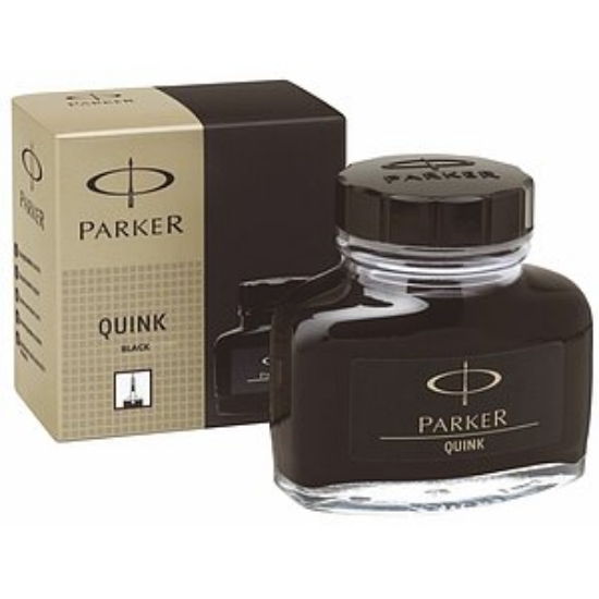 صورة حبر تعبئة أسود للأفلام الحبر 75 ملي (باركر)  Parker Quink Ink Bottle, Black, 57 ml (1950375)