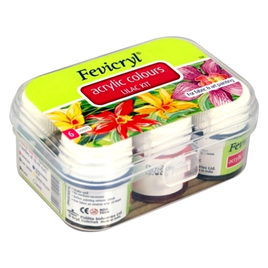 Picture of طقم 6 الوان فبركة قماش × 10مل Fevicyl LILAC KIT