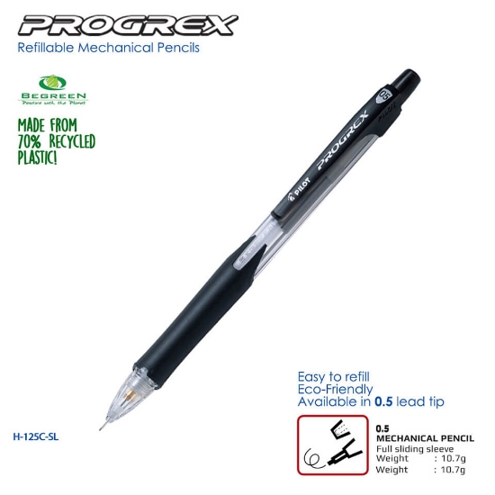 Picture of أقلام رصاص بايلوت مكنيكي اطار ملون   PILOT  PROGREX  0.5MM H-125C-SL-B