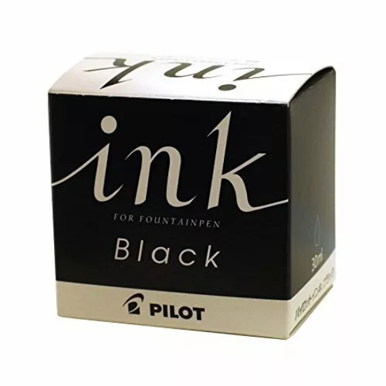 صورة حبر لاقلام الحبر اسود 30 ملي - بايلوتPILOT INK-30 -B Bottle Ink for Fountain Pen Black 30ml NEW from Japan