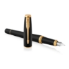 صورة اقلام حبر ذهبي اطار اسود(طقم)(باركر) Parker Urban Muted Black GT Fountain Pen 1931601M 