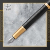 صورة أقلام حبر ذهبي اطار اسود(طقم)(باركر) Parker IM Fountain Pen, Black Lacquer Gold Trim, Medium Nib 1931653M