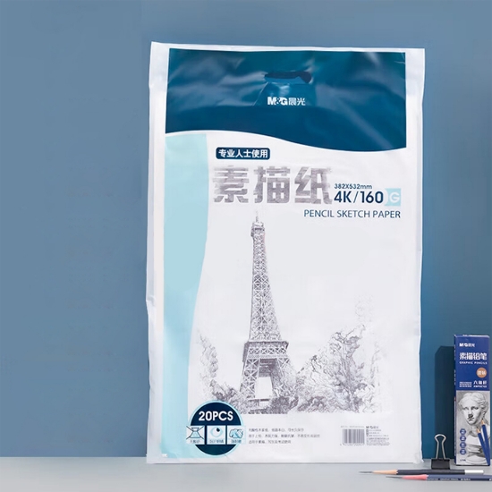 Picture of ورق رسم اسكتش 160 جرام 20 ورقة 382×532 APYMU63500-M&G-4K