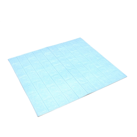 Picture of بلاط اسفنجي 5ملي لاصق70×77سماوي شكل جدار بلك PD-C11