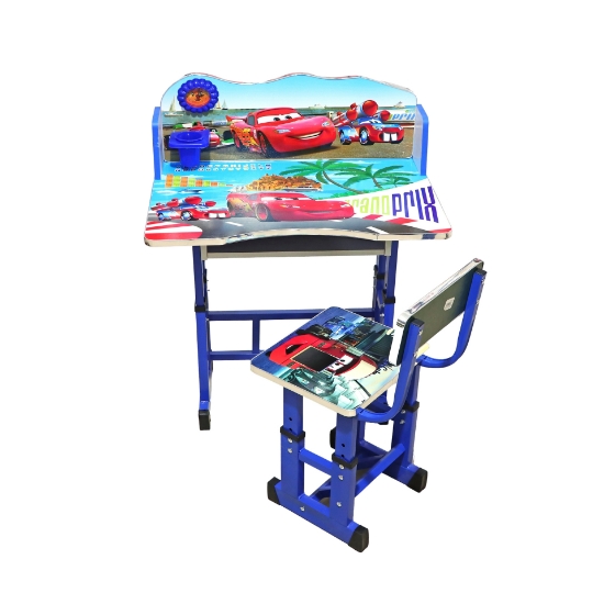 Picture of طاولة اطفال مع الكرسي صور CAR CRAZY لون ازرق A-133