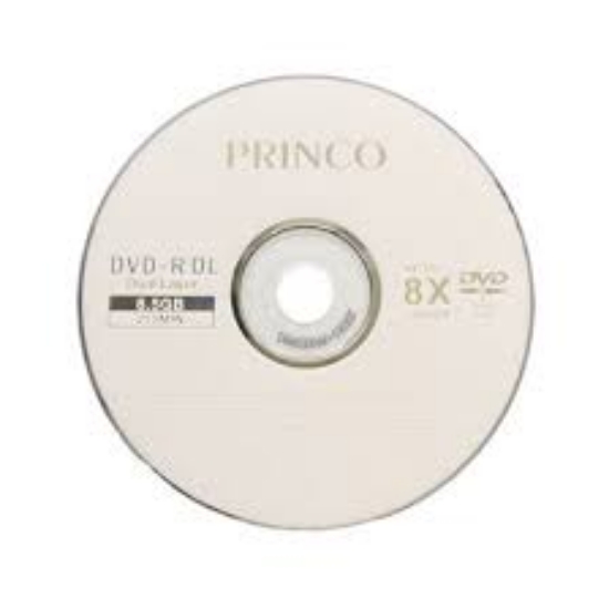 صورة اقراص كمبيوتر برينكو قابل للطباعة  BUDGET DVD-R 8.5GB/215min 8X