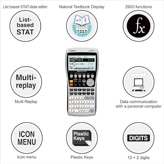 Picture of آلة حاسبة كاسيو بيانية  Graphicعلمية    fx-9860G  Slim  | CASIO