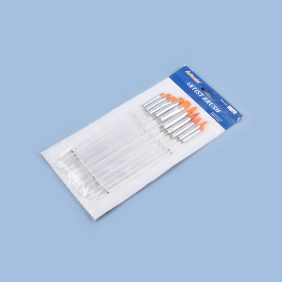 Picture of طقم 10 فرش رسم مدبب و مسطح مقبض زجاجي CY104-Artmate