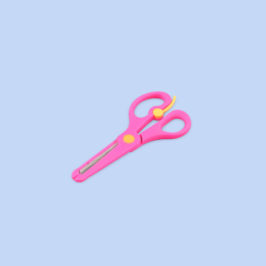 Picture of مقص أطفال ملبس بلاستيك ملون AAC024-1-120-TY-026A