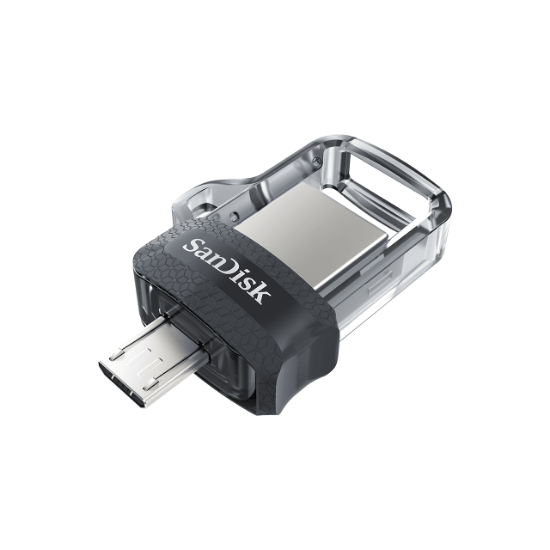 صورة فلاش دسك مدخلين  SANDiSK Ultra  DUaI Drive m3.0 128GB