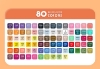 Picture of طقم 80 لون اقلام رسم ماركر جهتين APMV1416