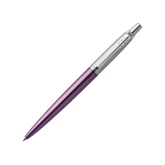 Picture of قلم جاف فاخر اطار  فضي و بنفسجي في كرت تعليق (باركر)/ 1953244  parker