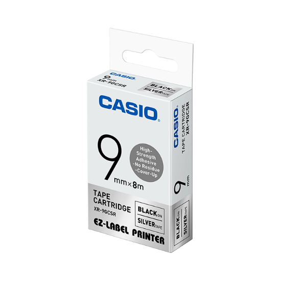 Picture of ليبل طابعة كاسيو وكالة XR-9GCSR BLACK INK SILVER 9mm