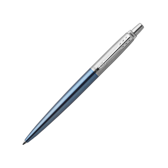 Picture of قلم جاف ازرق فضي اطار سماوي في كرت تعليق(باركر)/ 1953245  parker