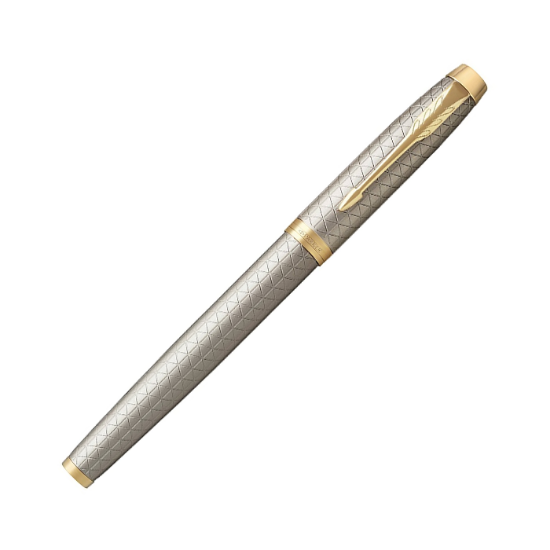 Picture of قلم حبر فاخر اطار ذهبي و  رمادي (باركر) Parker Pen Warm Silver GT 1931685M 