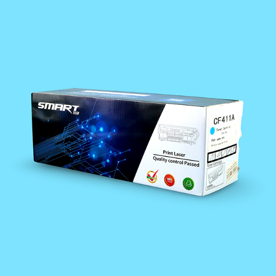 صورة حبر طابعة ليزر ازرق SMART TECH-HP-CF411A Cyan  Sal 410A