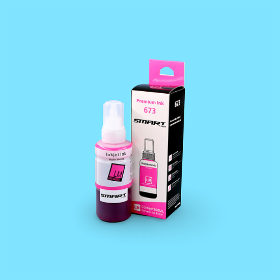 صورة علبة حبر تعبئة ابسون احمر فاتح باكت INK 673 100ML LM SMART