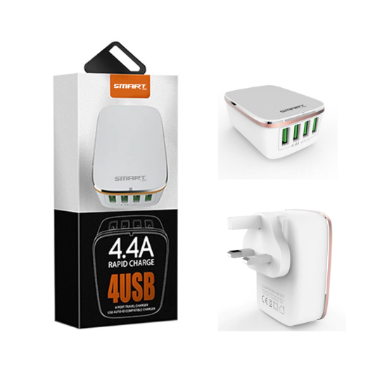 صورة شاحن تلفون 4فتحات A4404-4USB  SMART TECH