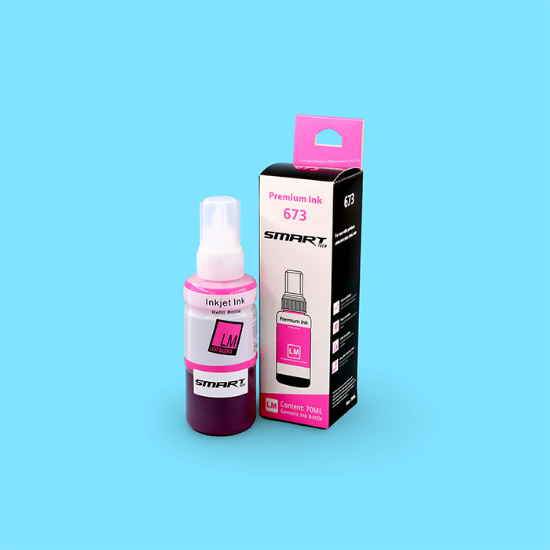 صورة علبة حبر تعبئة ابسون احمر فاتح  INK 673 70ML LM SMART