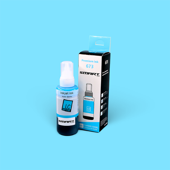 صورة علبة حبر تعبئة ابسون ازرق فاتح باكت  INK 673 100ML LC SMART