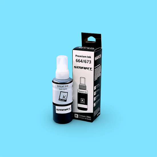 صورة علبة حبر تعبئة ابسون اسود INK 664/673 70ML BKT6641-B SMART