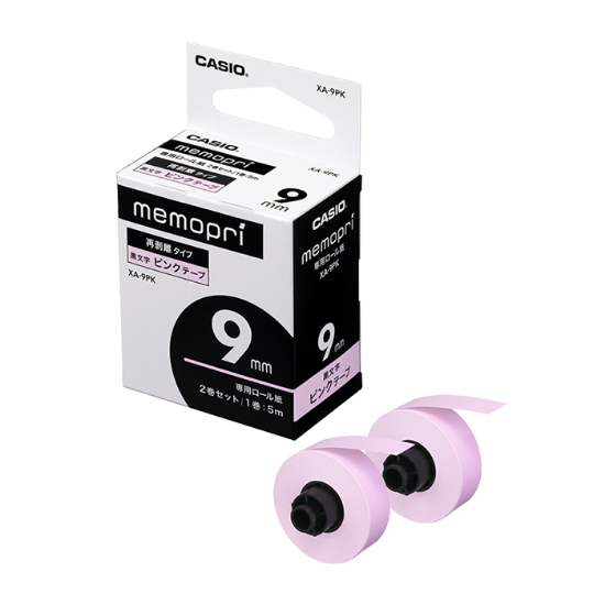 صورة ليبل طابعة لابيمو كاسيو وكالة  XA-9PK 1 BLACK ON PINK
